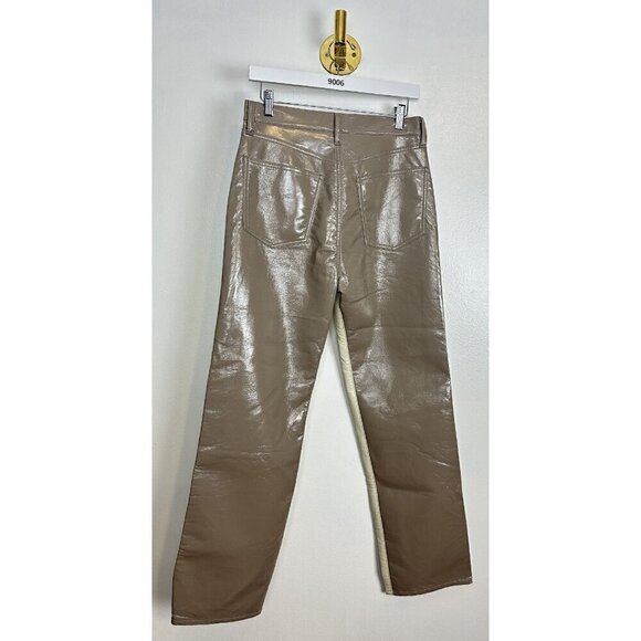 AGOLDE Paneled 90's Pinch Waist Powder Recycled Leather & Quail Recycled Leather - Picture 10 of 11